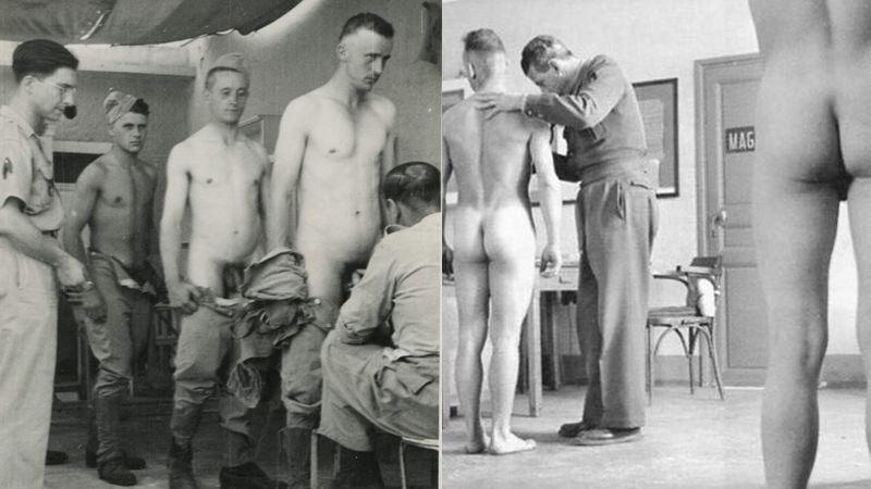 Black Vintage Nude Soldiers - Vintage Army nude medical examination | My Own Private Locker Room
