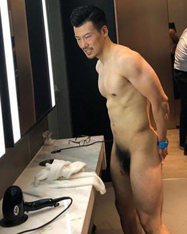 Asian Muscle Hunk Drying His Hair Naked In Locker Room My Own Private Locker Room
